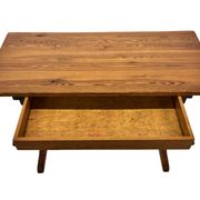 Vintage Pinewood Dining Table Desk with Drawer 60s Design