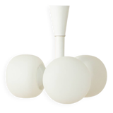 Ceiling lamp from the 1960s with three milk glass shades