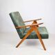 B-310 VAR green olive velvet armchair
