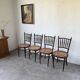Set of 4 Fischel cane bistro chairs n019