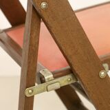Set of 4 art deco folding chairs in cedar wood from the 1950s,