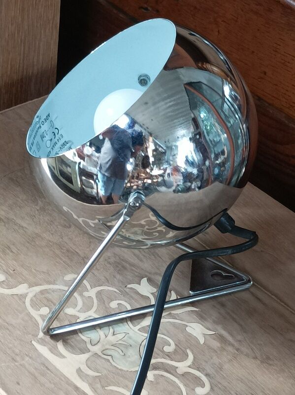 Lamp ball desk bedside Metal stainless steel chromed dp 0923046