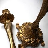 Pairs of Louis XV style gilded bronze candlesticks