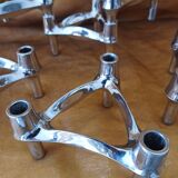 Bougeoirs nagel/stoff modulables (6) vintage