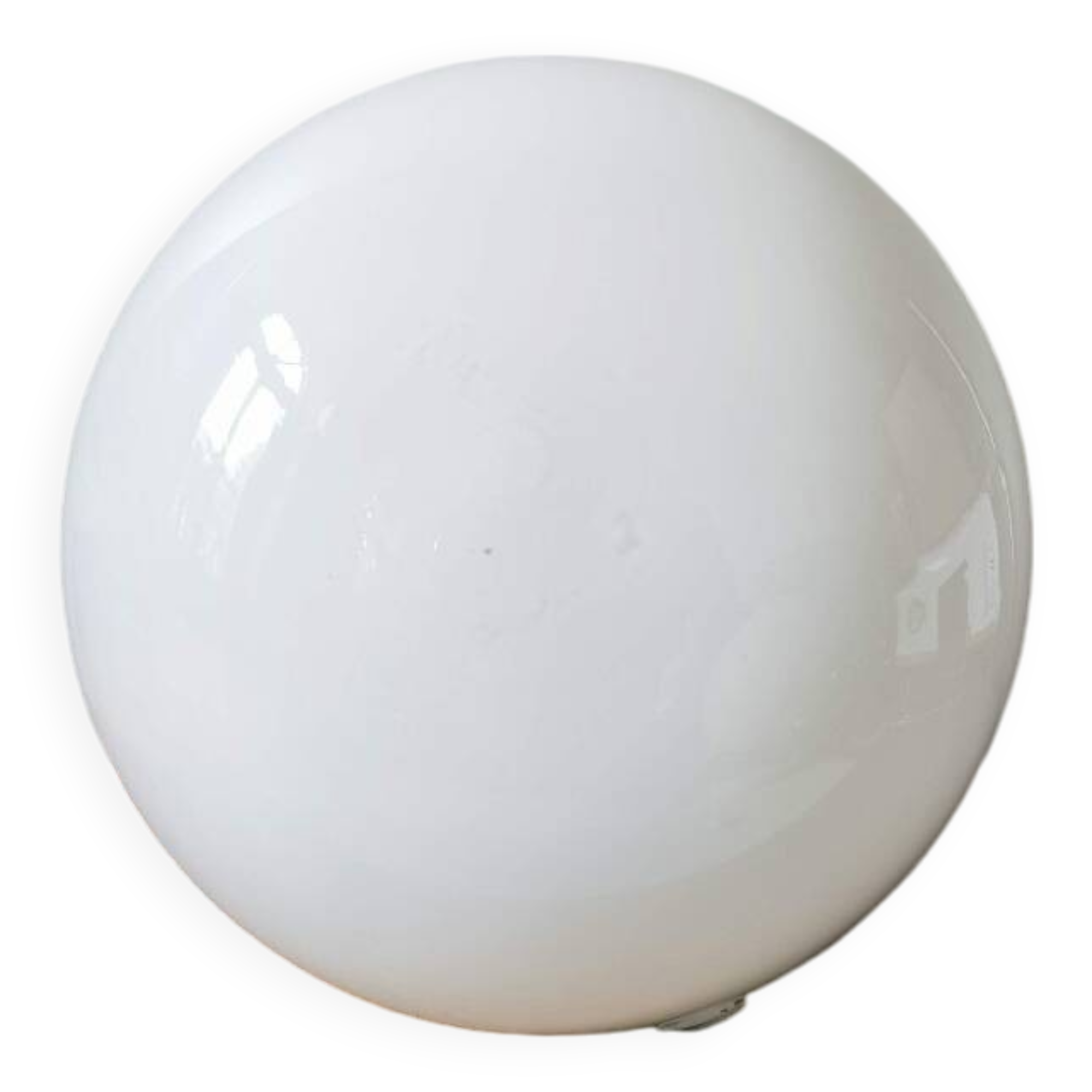 Applique plafonnier vintage opaline blanche ronde