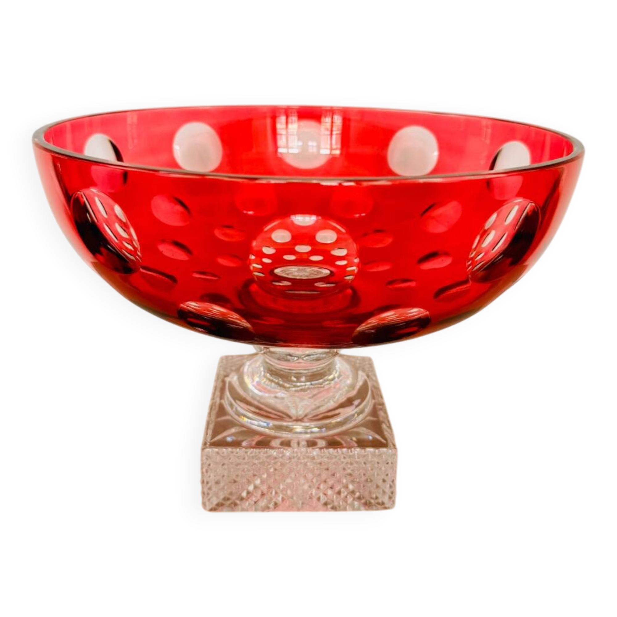 Large crystal bowl on a pedestal from Paris