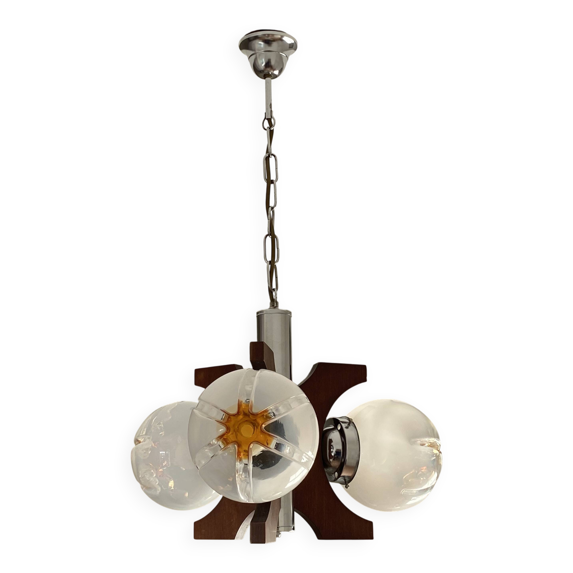Mazzega chandelier. 1970. Murano glass. Italy.