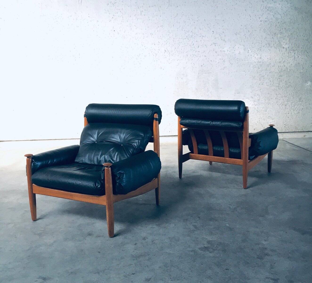 Scandinavian lounge chairs attributed to Eric Merthen for Ire Möbler, Sweden, 1960s, set of 2.