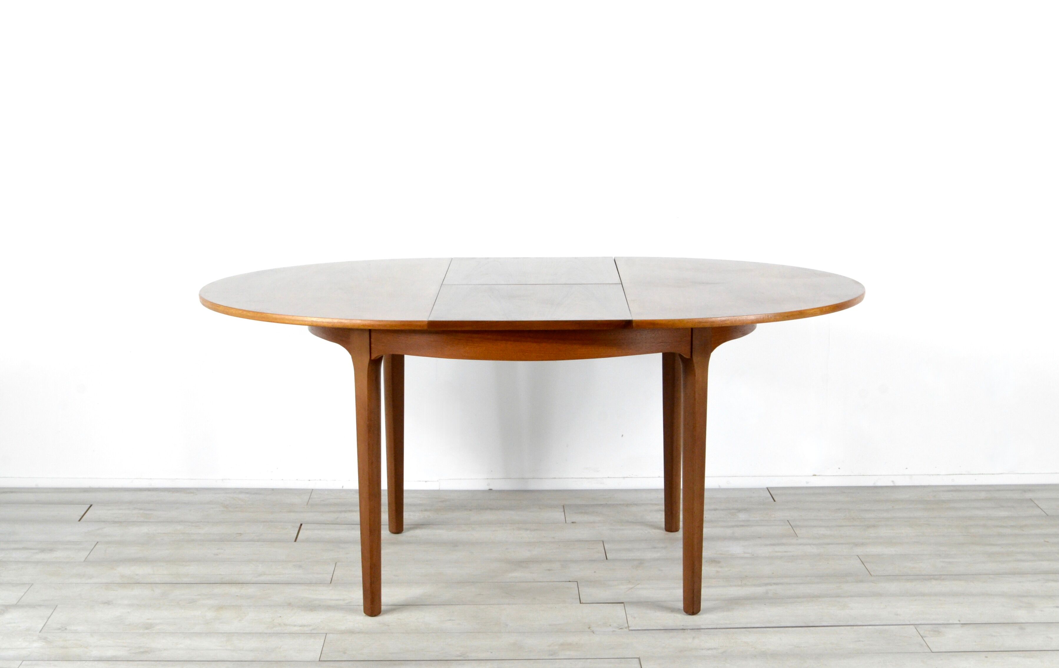 Midcentury Extending Round Teak Table and Chairs by Nathan. Vintage Modern / Danish Style / Retro.