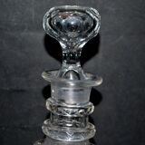 Antique bistro carafe in vintage cut glass, height 28cm