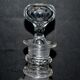 Antique bistro carafe in vintage cut glass, height 28cm