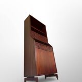 Italian wood and veneered mahogany bookcase, 1960s.