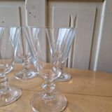 Set of 10 vintage 1970s crystal water or wine glasses