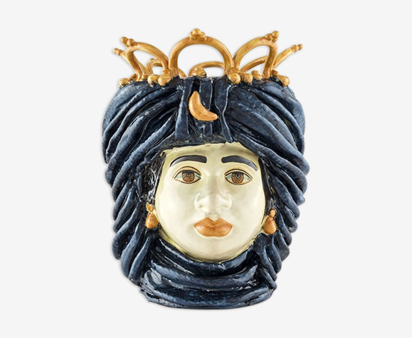 Vase couronne bleu marine