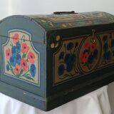 Painted wooden chest