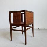 Wilhelm Schmidt Oak and Cane Armchair for Prag-Rudniker Wickerwork, c. 1902