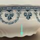 Large antique salad bowl Saint-Amand and Hamage Santiago fine earthenware blue