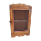 Medicine cabinet wall display case in ancient Burmese teak