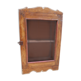 Medicine cabinet wall display case in ancient Burmese teak