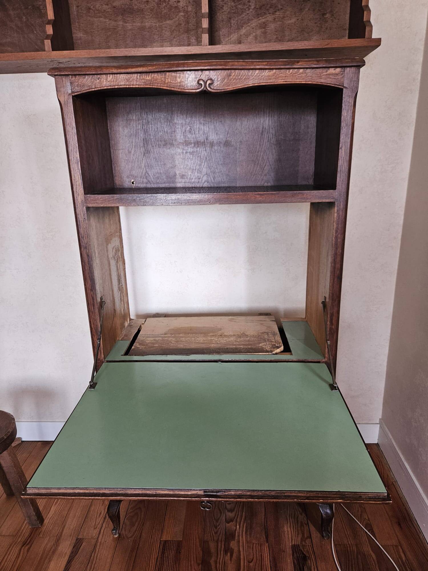 Secrétaire en chêne vintage