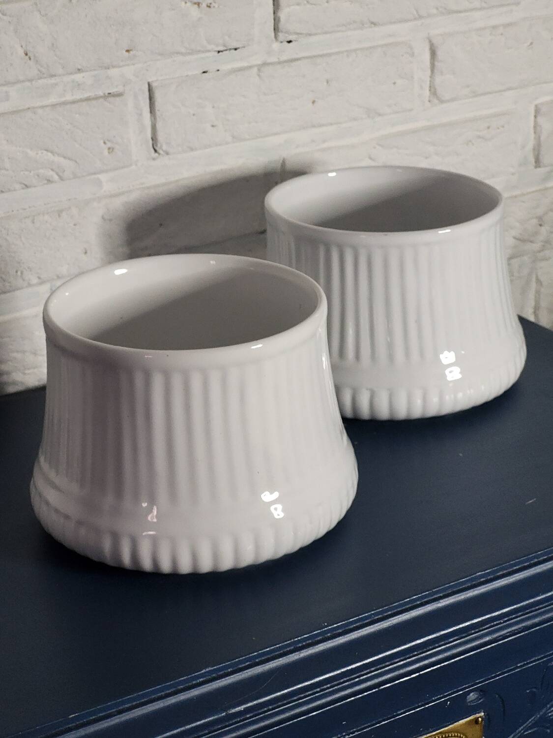 White plant pot