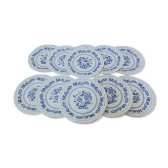 12 assiettes à dessert en terre de fer italienne