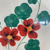 Plat faïence motif floral