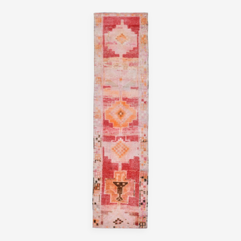 2x10 Pink & Red Classic Runner Rug,76x299Cm