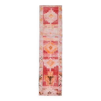 2x10 Pink & Red Classic Runner Rug,76x299Cm