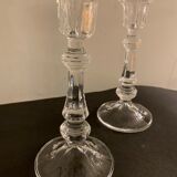 Pair of Arques crystal candlesticks