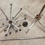 Manail holder parrot metal chrome industrial 1960