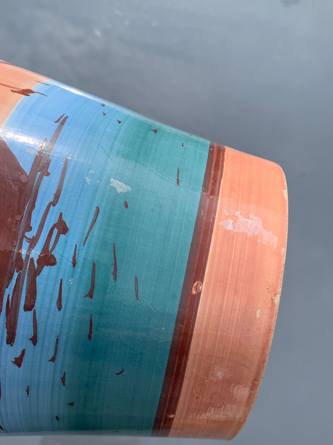 Vase décor bateaux mer