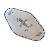 Ravier en Terre de fer décor bleuets