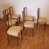 Set of 6 mid-century modern chairs, Italy, 1960s