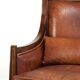 Sheepskin Art Deco design armchair with a comfortable seat and warm colours