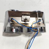 Aplique de pared metálico "Space Age". España, 1970s.