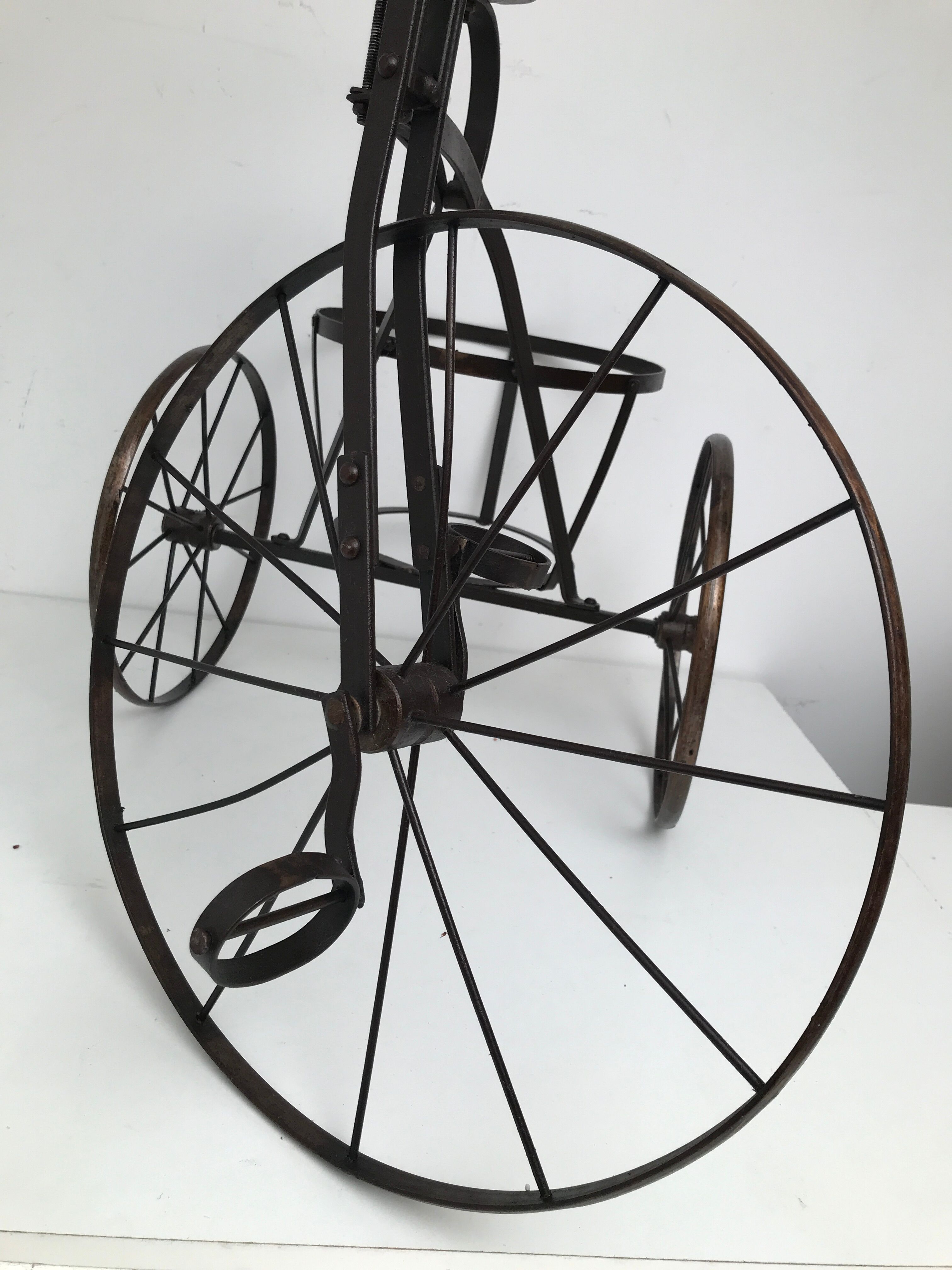 Old wood wrought iron tricycle bike