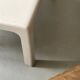 Square coffee table from Prisunic in white fibreglass, 1970s design.