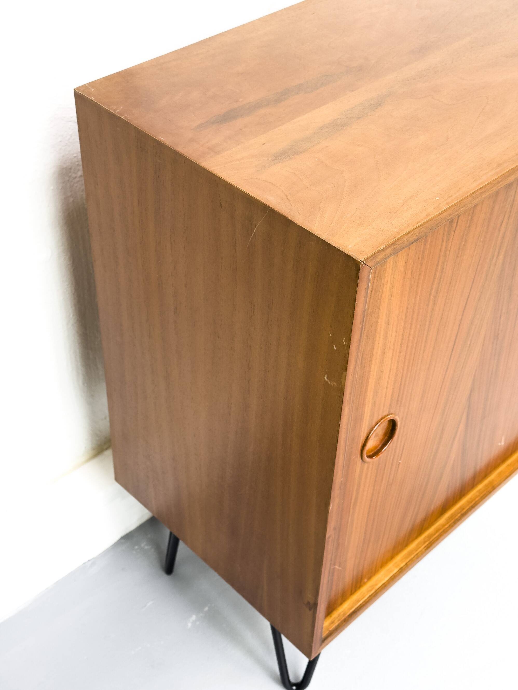 Walnut sideboard with sliding doors by Franzmeyer, 1959