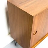 Walnut sideboard with sliding doors by Franzmeyer, 1959