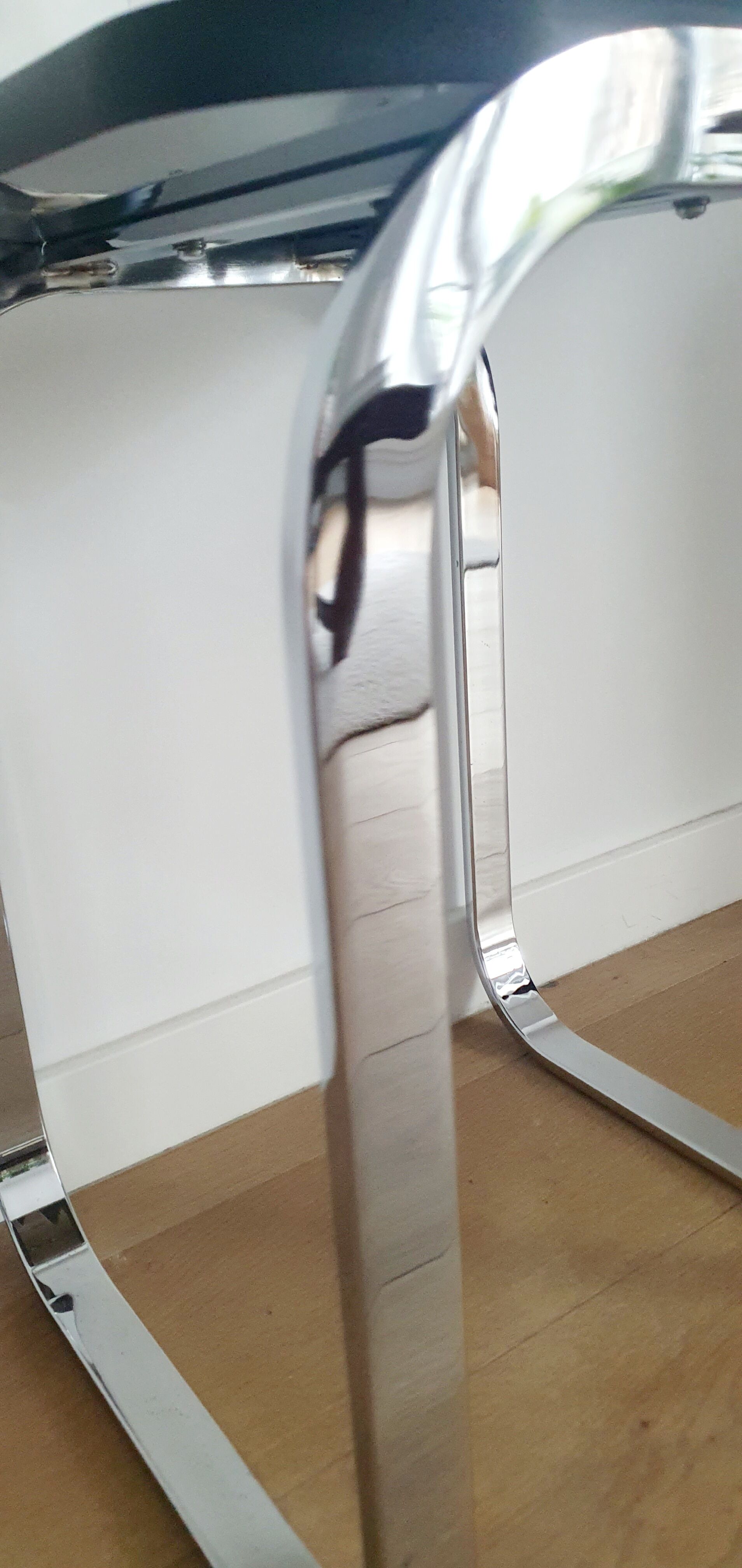 Bauhaus style chrome side table