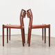 Set de 4 chaises N.O. Moller  modèle 79 en palissandre et cuir pour J.L. Mollers Danemark 1966
