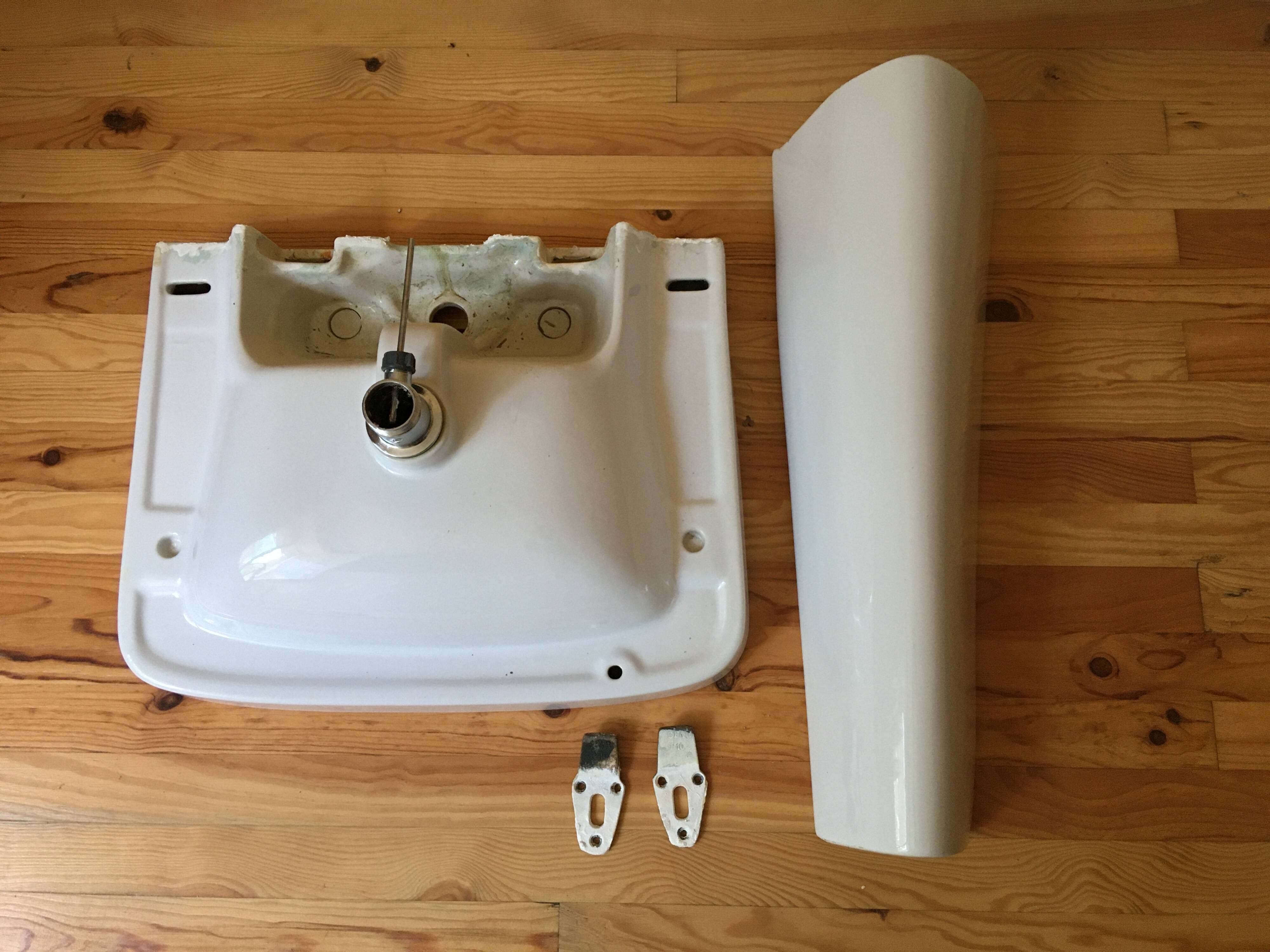 Lavabo sur pied porcelaine