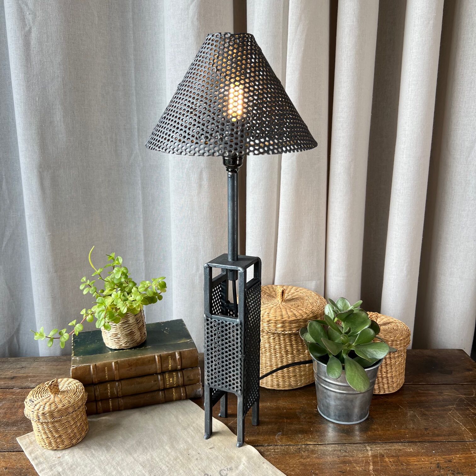 Handmade lamp industrial style