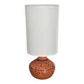 Small vintage lamp hand-painted, ceramic, 1980s.