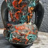 Rocaille Amphora Vase - Fat Lava Origin Vallauris or West Germany H 28 cm