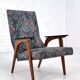 50s - 60s armchair in wood and fabric