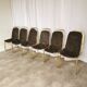 Set of 6 Vintage Gold Chrome Dining Chairs: Italian Mid-Century Design