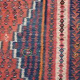 Tapis Kilim Ancien Iran Senneh : 1.27 X 2.98 Mètres