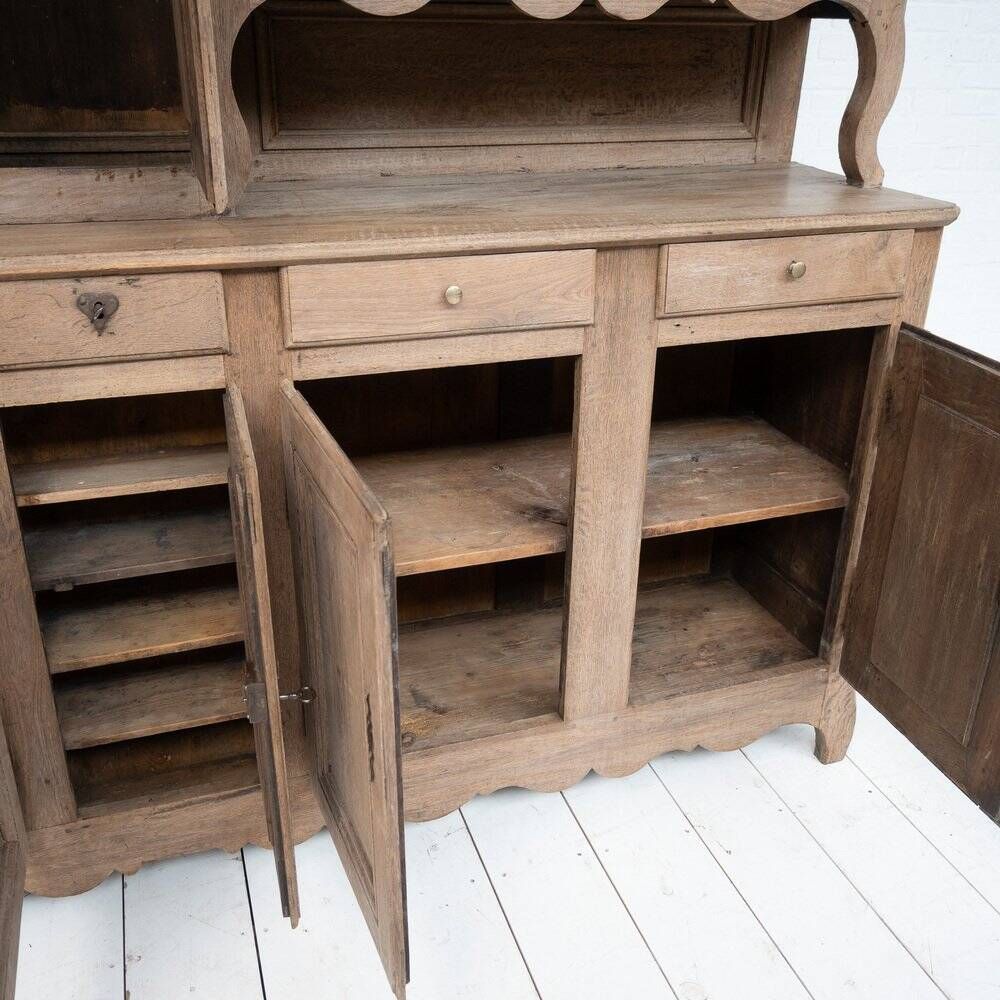 Large Oak 2-Part Buffet, France, 1780s